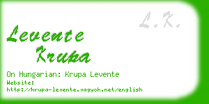 levente krupa business card